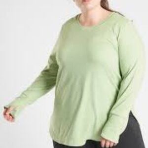 EUC Athleta Light Green Long Sleeve Top 2x